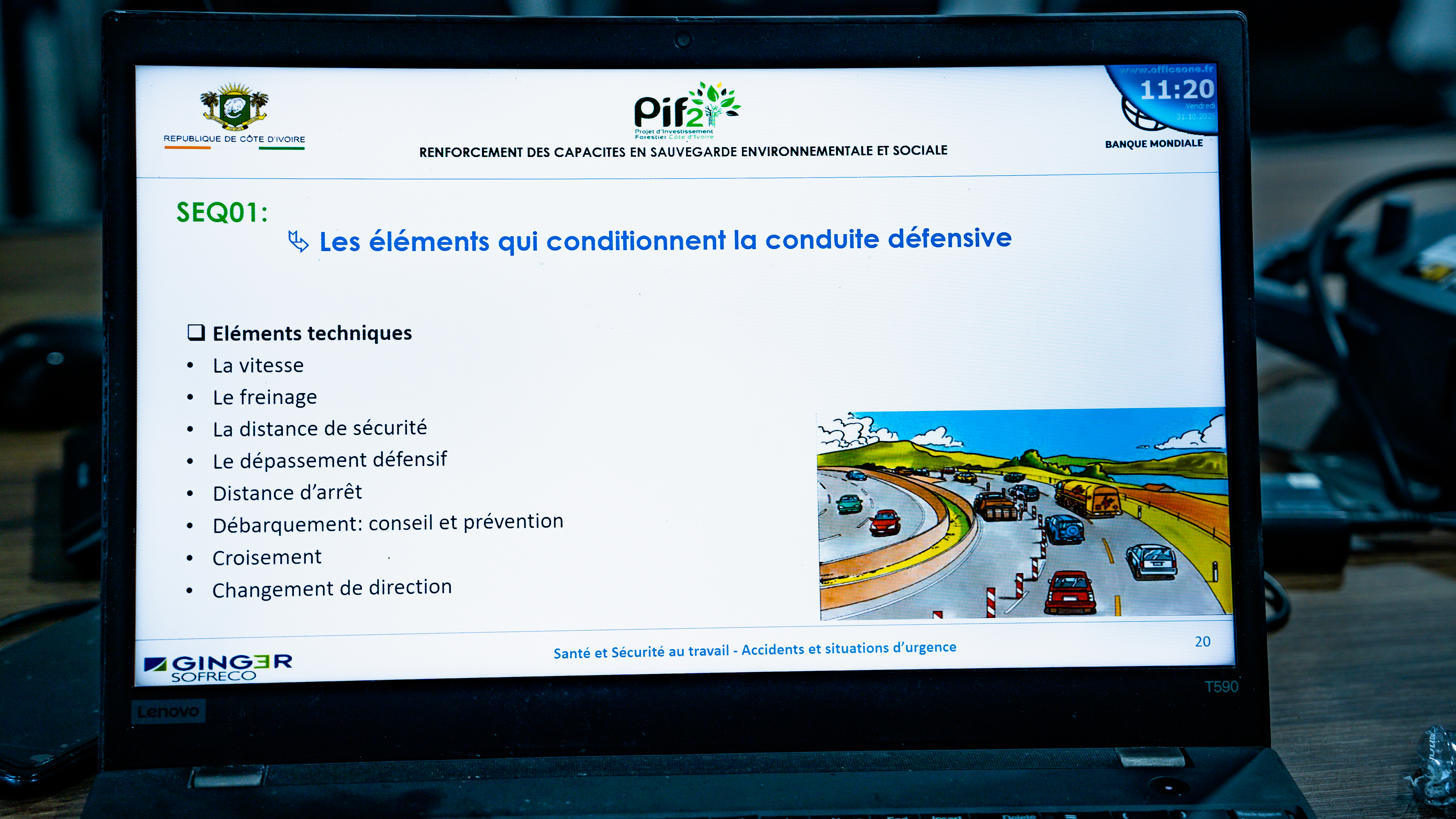 Formation des chauffeurs sur la conduite défensive